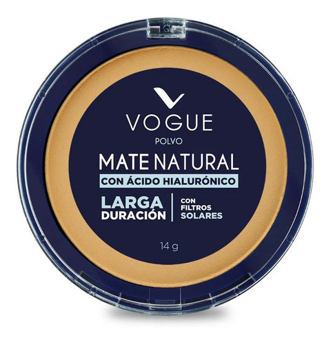 Maquillaje Polvo Compacto Vogue Mate Natural Con Filtro