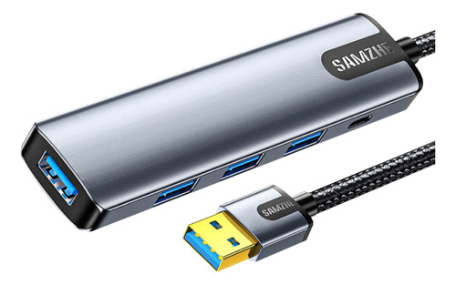 Hub Adaptador Usb 3.0 4 Usb + 1 Usb C Samzhe Au41s