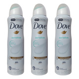 Pack X3 Desodorante Dove Sensitive Sin Perfume Femenino