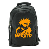 Morral Naruto Orange Black Maleta Bolso De Espalda