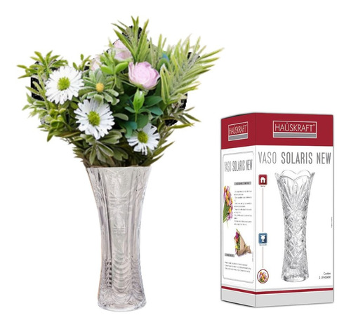 Vaso De Vidro Para Flores 19cm Decoração De Mesa Gourmet