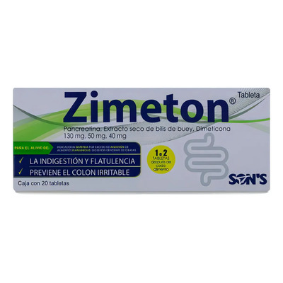 Zimeton Tableta 50 Mg\u002F40 Mg\u002F130 Mg, 20 Tabletas | MercadoLibre
