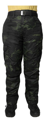 Calça Cargo Feminina Combat Ripstop Multicam Black - Bélica