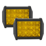 Par De Faros 12 Leds Luz Fija Estrobo Amarillo Tunelight 60w