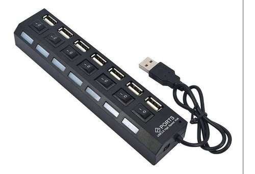 Adaptador Usb Hub 7 Puertos Con Interruptor Individual