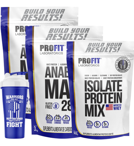 Whey Isolate Mix 900g+ 2 Hipercalórico 3kg(6kg)+ Coq- Profit