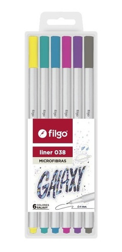Microfibra Filgo Liner 038 0.4mm X6u Galaxy - Libreria Jr