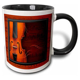 Taza Para Violín/violín, 3 Rosas, 11 Onzas, Multicolor.