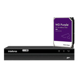 Dvr Intelbras 8 Canais Gravador Mhdx 1208 +  Hd 1 Tb Purple 