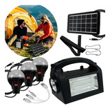 Bocina Portátil Bluetooth Panel Solar Lámpara Recargable Color Negro