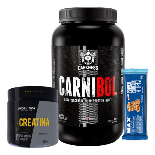 Carnibol 907g + Creatina 300g Prob. + Brinde