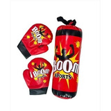 Kit Boxeo Para Niños Saco + Guantes Pushing Ball Saco Box