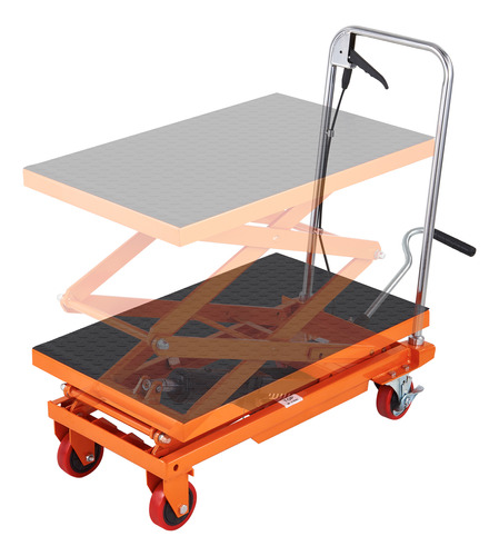 Vevor Plataforma Elevadora Hidráulica 150 Kg 127cm Naranja