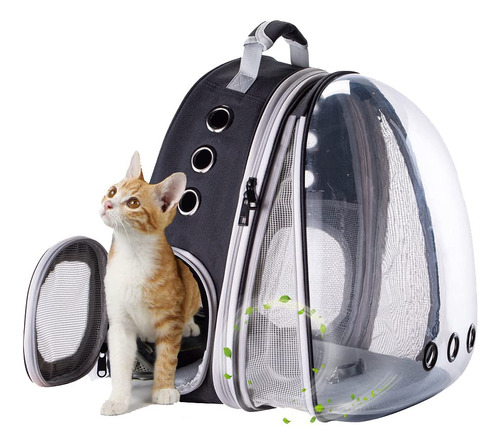 Mochila Grande Con Frontal Expandible Para Gatos, Apta Para