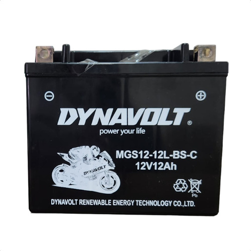 Batería Para Moto Mgs12-12l-bs-c  Dynavolt Gel Massio Motors