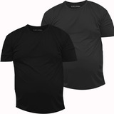 Kit 2 Camisetas Plus Size Dry Fit Poliéster Corrida Academia