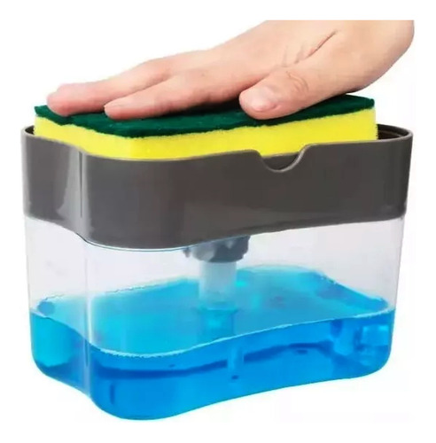 Caja Dispensadora De Jabón Líquido + Esponja Cocina Lavaloza