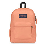 Mochila Jansport Cross Town Color Peach Neon Diseño De La Tela Liso