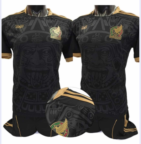 Jersey México Football Mundial 2022 Negra Unisex