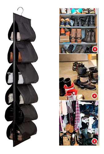 Organizador De Zapatos Zapatillas 6 Compartimentos Tela