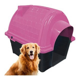 Casa De Cachorro Iglu Rosa N6 Grande Resistente Furacão Pet