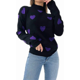 Sweater Media Polera  Heart Bremer Mujer