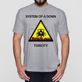 Camiseta Soad System Of A Down Toxicity Cinza Rock Metal