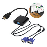 Kit Adaptador Hdmi Vga Ligar Notebook Monitor Tv + Cabo Vga