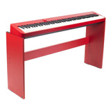 Soporte Mueble De Madera Teclado Piano 88 Teclas Color Rojo