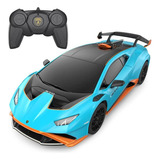 Auto A Control Remoto Lamborgini Huracan Sto Rastar 1:24 Color Azul Personaje Lamborghini