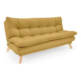 Sofacama Munich En Tela Color Dorado Oscuro