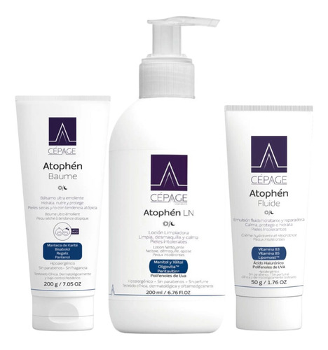 Combo Cepage Atophen Baume Corporal +emulsion Facial +loción