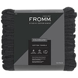 Toallas De Algodón Fromm Premium Colorsafe Negras, 12 Unidad