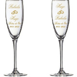 Set Copas  Champagne Personalizadas Doradas