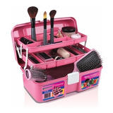 Maleta Organizadora Caixa Feminina Rosa Maquiagem Cosmeticos