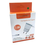 Carregador Rápido De Celular Micro Usb V8 Bivolt H'maston Cor Branco