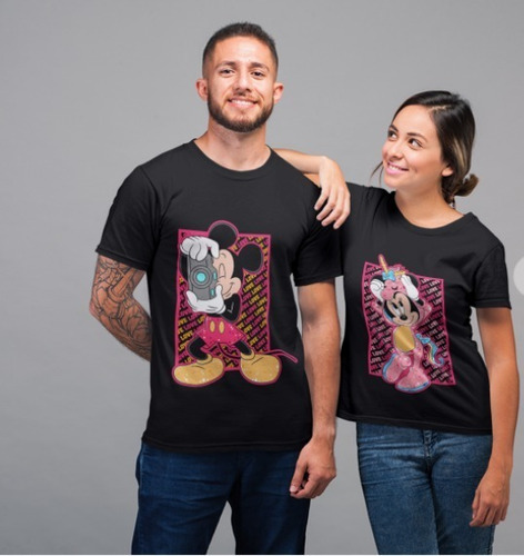 Pack 2 Poleras Enamorados - Mickey Y Minnie