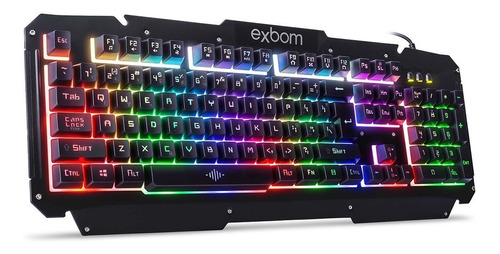 Teclado Gamer Profissional Multimídia Usb Led Barato Bk-g200