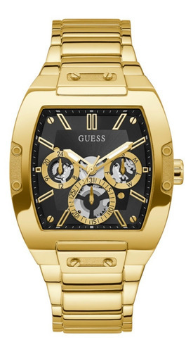 Reloj Guess Caballero Gw0203g3 Original Color De La Correa Dorado Color Del Bisel Dorado Color Del Fondo Dorado