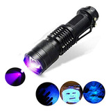 Mini Linterna Led, Linterna Uv Ultravioleta Led, Con Zoom