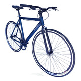 Bicicleta Urbana/fixed Rin 700 Manubrio Recto - Petróleo Color Azul Petróleo Tamaño Del Marco 53 Cm