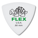 Púa De Guitarra Dunlop Tortex Flex Triangle .88mm Verd...