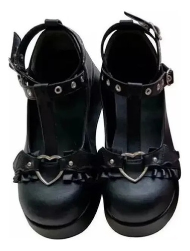 Zapatos Lolita Bowknot Platform Punk Gothic Dark Shoes