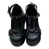 Zapatos Lolita Bowknot Platform Punk Gothic Dark Shoes