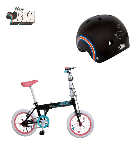 Bicicleta Plegable Bia Rodado 16 + Casco Infantil Bia Combo