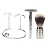 Kit De Escova De Faca Para Aparar Barba, Suporte Manual Para