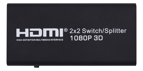 Conmutador Hdmi 2x2 1080p 2 Entrada 2 Salida Soporte 4k