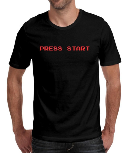Camiseta Playera Arcade Gamer Retro Press Start Red