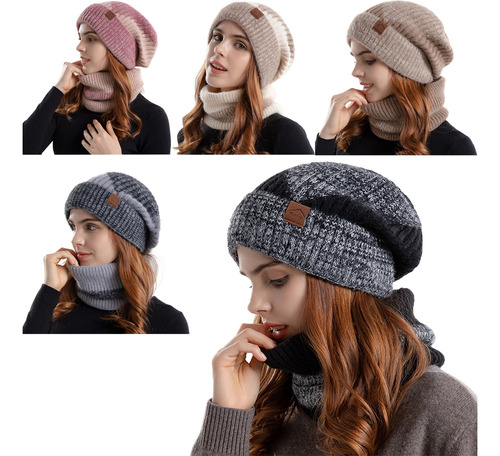 2p Unisex Gorros Para El Frio Y Gorros Tejidos Gorro Bufanda