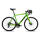 Bicicleta Aro 700 Rino Kalibur Speed Aluminio 18v Disco Cor Verde Neon Tamanho Do Quadro 48 Cm